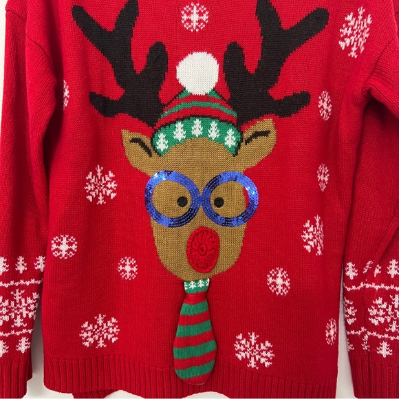 United States Sweaters knit Rudolph ugly sweater women’s size M - Picture 4 of 4